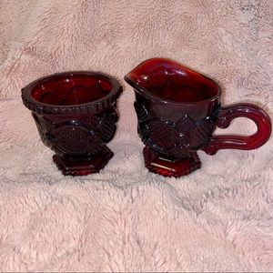 Vintage Avon 1876 Cape Cod Sugar Bowl & Creamer